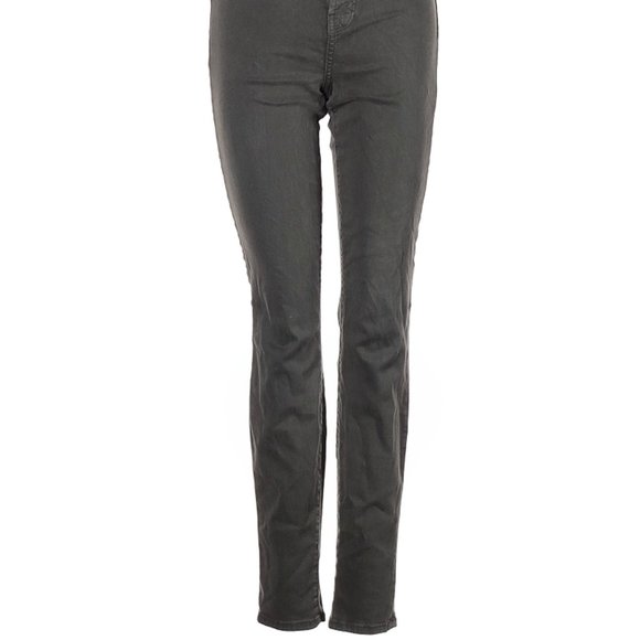 J Brand Jeans Green Skinny Leg Cut Low Rise Waist Size 26 #477 - Picture 2 of 4